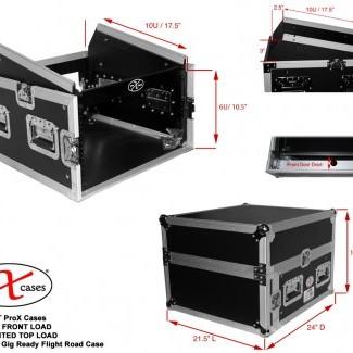 PRO-X- T-6MRLT MK2 - ProX T-6MRLT DJ Combo Flight Case w/ Laptop Shelf