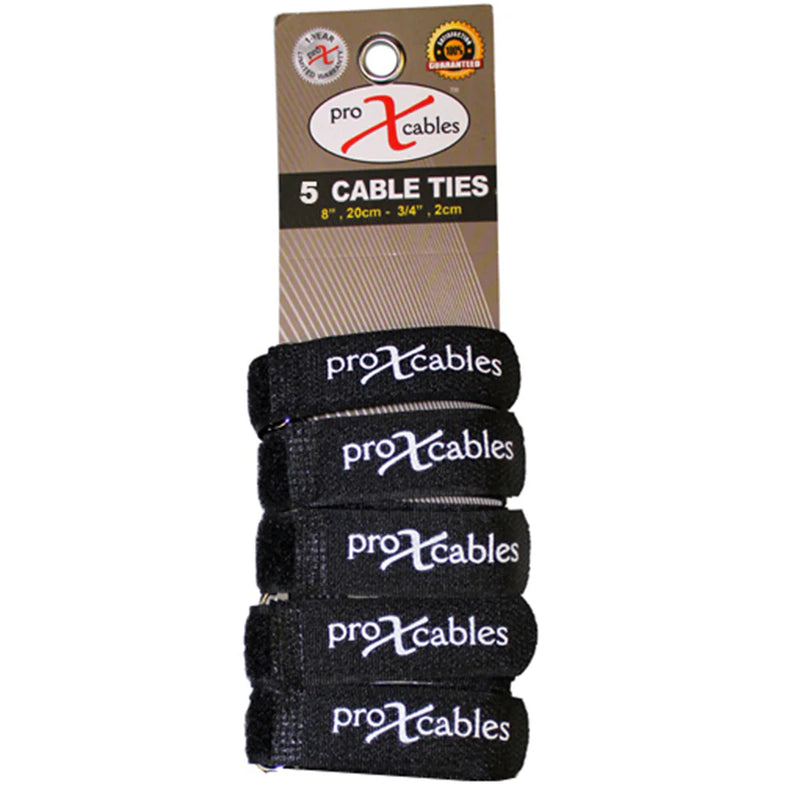 PROX-XC-T5 - ProX XC-T5 Cable Tie Hook & Loop Pack of 5pcs