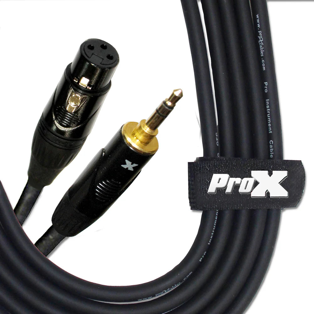 PRO-X- XC-MXF05 - ProX XC-MXF05 Unbalanced 3.5mm TRS-M Mini to XLR3-F High Performance Audio Cable - 5 Ft.