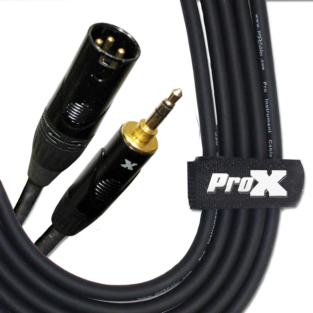 PRO-X- XC-MXM25 - ProX XC-MXM25 Unbalanced 1/8" TRS-M Mini to XLR3-M High Performance Audio Cable - 25 Ft.