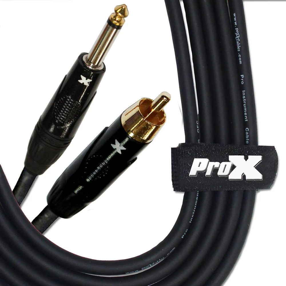 PRO-X- XC-PR03 - ProX XC-PR03 3 Ft. Unbalanced RCA Male to 1/4" Male High Performance Audio Cable
