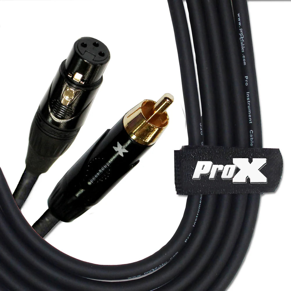 Unbalanced Rca To Xlr PRO-X- XC-RXF03 - ProX XC-RXF03 3 Ft. Unbalanced RCA to XLR-F High Per