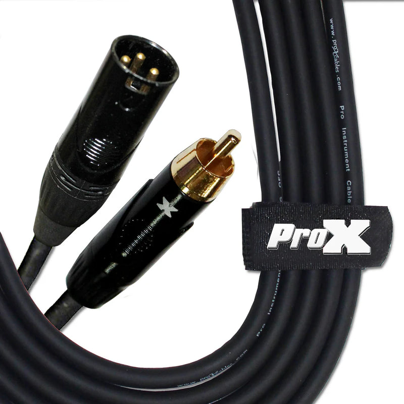 PROX-XC-RXM25 - ProX XC-RXM25 25 Ft. Unbalanced RCA to XLR3-M High Performance Audio Cable