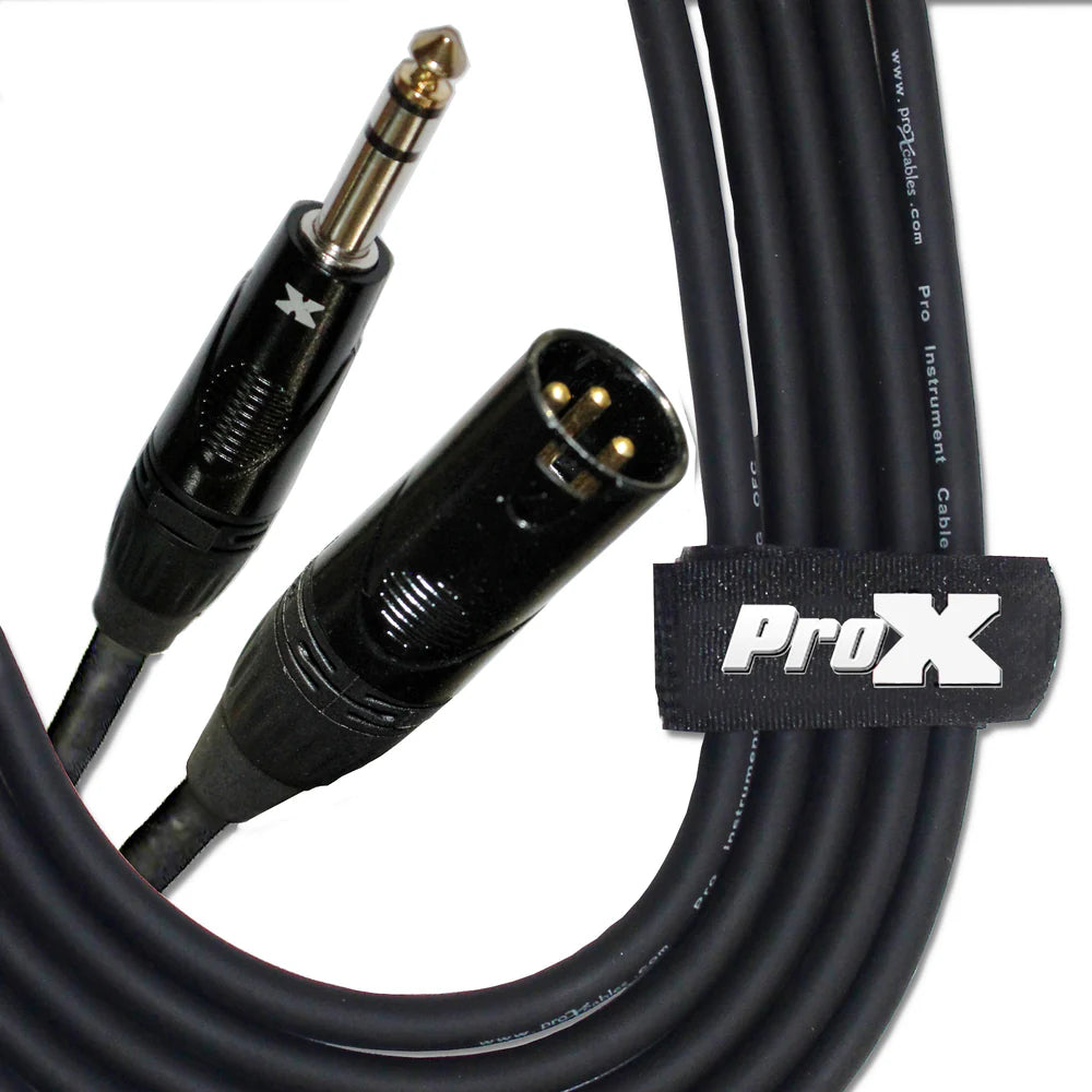 PRO-X- XC-SXM25 - ProX XC-SXM25 25 Ft. Balanced XLR-M to 1/4 TRS-M High Performance Audio Cable