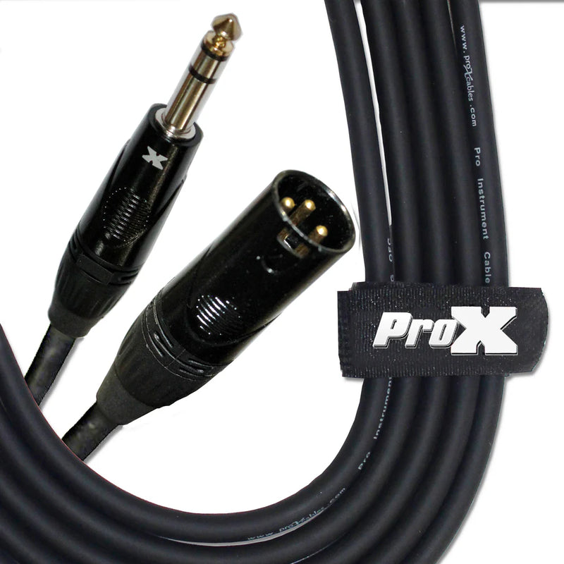 PROX-XC-SXM10 - ProX XC-SXM10 10 Ft. Balanced XLR3-M to 1/4 TRS-M High Performance Audio Cable