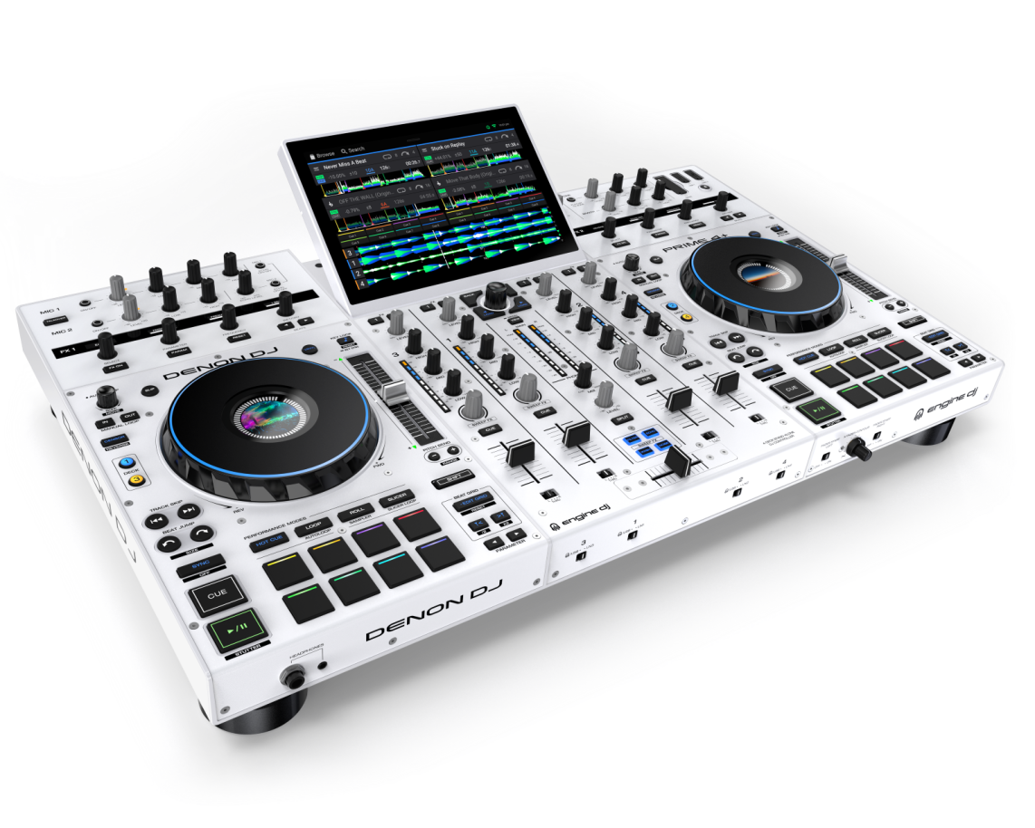 DENON DJ PRIME 4+WHITE  - 4 Deck standalone DJ controller.