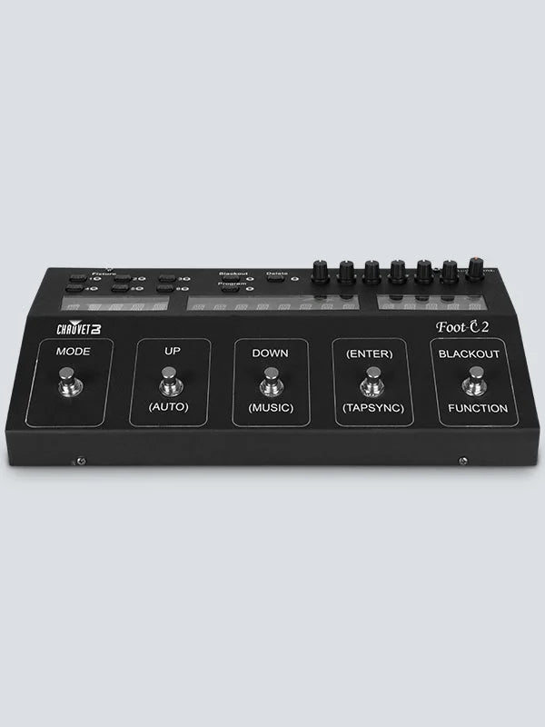 CHAUVET FOOTC2 Footswitch - Chauvet DJ FOOT C-2 Full-Featured Compact DMX Foot Controller With Up To 36 Channels Of Control