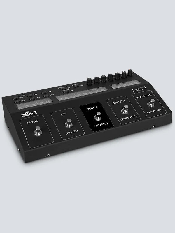 CHAUVET FOOTC2 Footswitch - Chauvet DJ FOOT C-2 Full-Featured Compact DMX Foot Controller With Up To 36 Channels Of Control