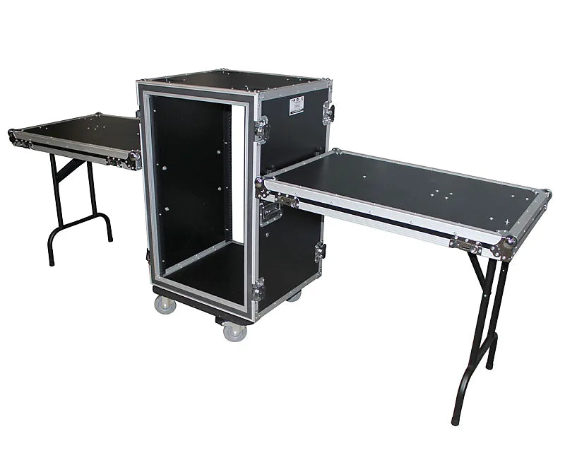 PRO-X- T-14RSP24WDST - ProX T-14RSP24WDST 14U 24" Deep Shockproof Equipment Rack w/ Wheels