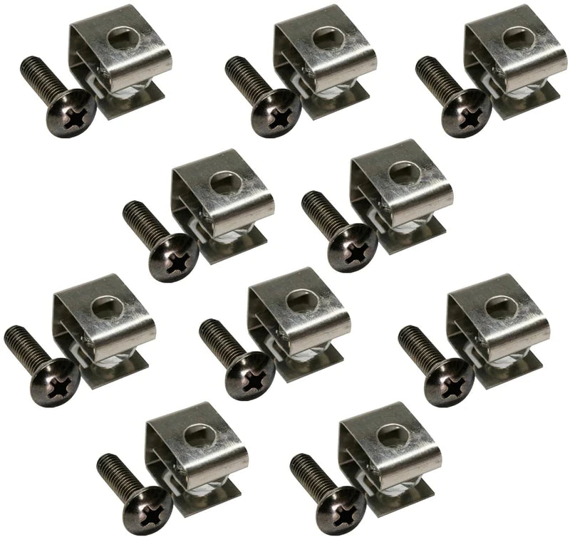 GATOR GA-10 Package of 10 heat treated bolts and nut clips for OLD Gator racks (non-”L” versions).