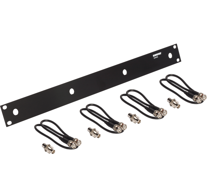 SHURE UA440 Front Mount Antenna Rack Kit (Open box) - Shure UA440 Front Mount Antenna Rackmount Kit - Includes: (4) BNC to BNC Coaxial and (4) Bulkhead Adapters