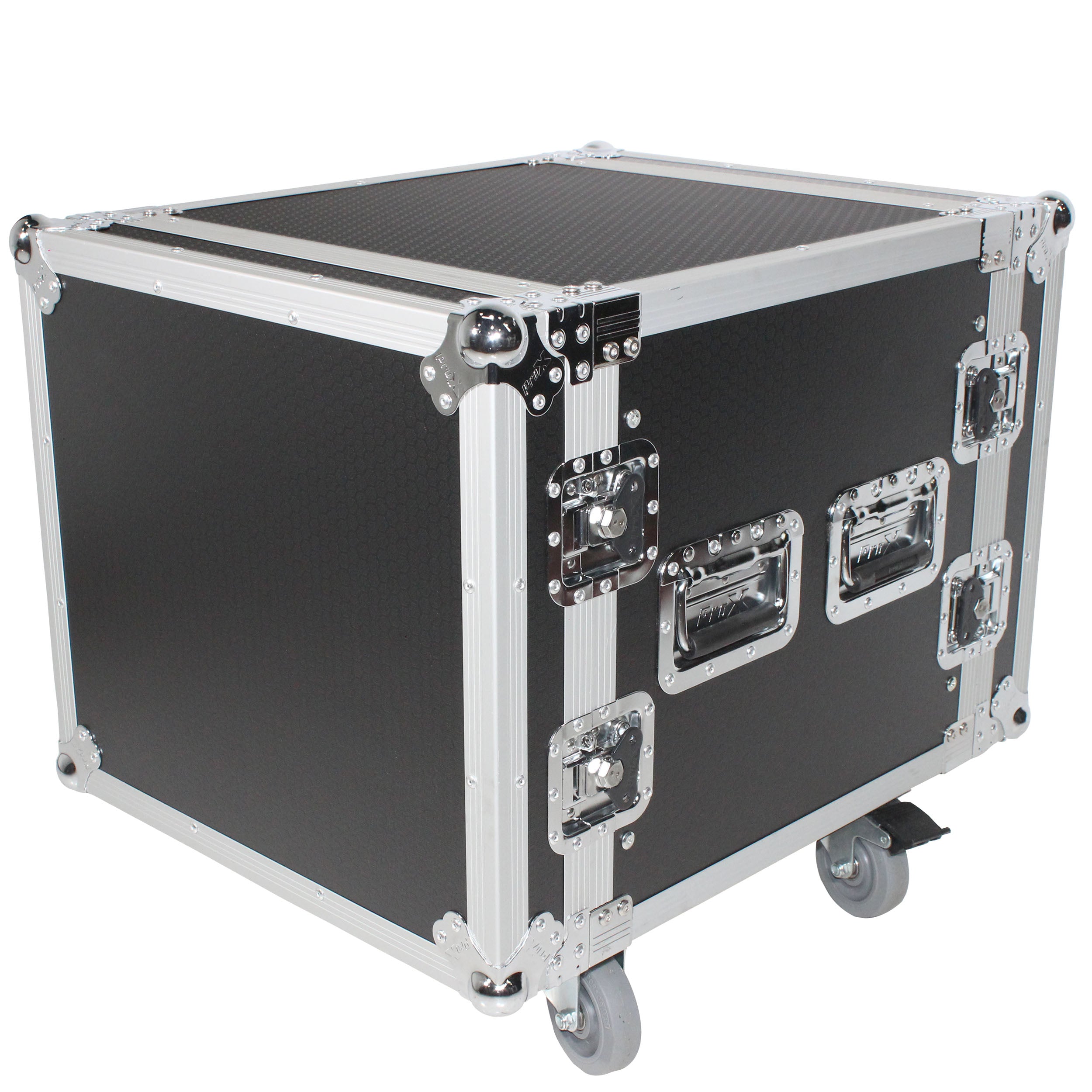 PROX-T-10RSP24W Road Case - 10U Space Shockproof Amp Rack ATA Flight Case 24 In Depth W-Casters