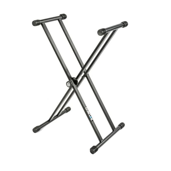 QUIKLOK T20BK T-reX double braced 1 tier keyboard stand - Quiklok T-20 X-Style Double Brace Keyboard Stand With Dino-Bite Locking Disc
