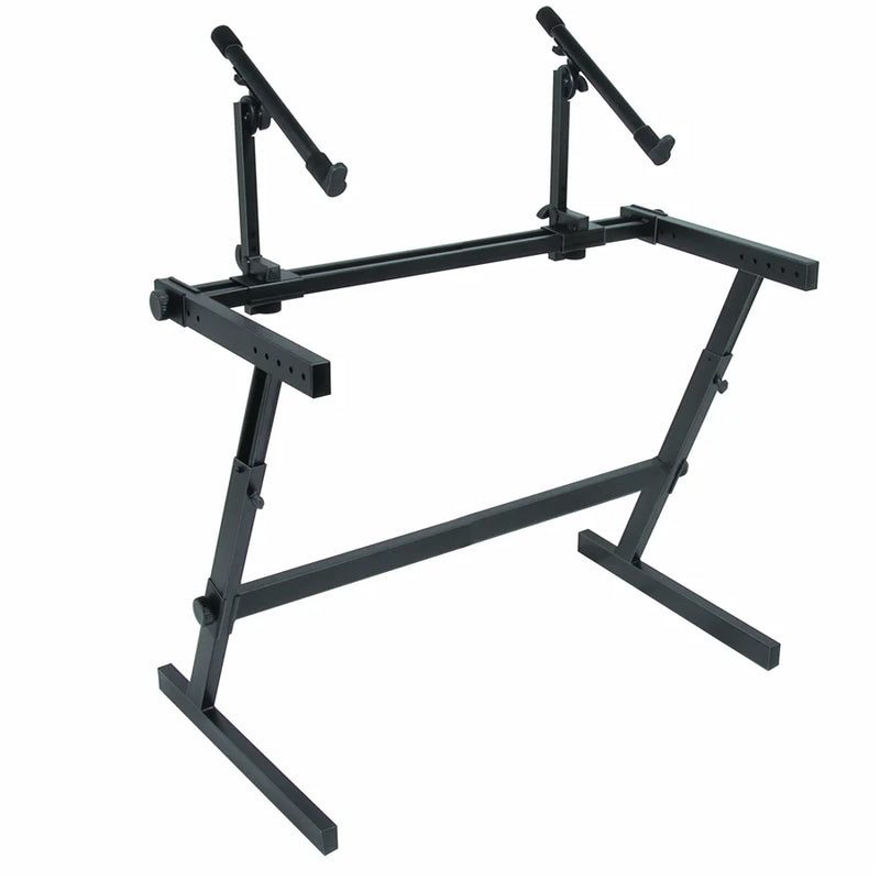 QUIKLOK Z726L Z style extra wide 2 tier adjustable height keyboard stand - Quiklok Z726L Z Style Extra Wide Double Tier Adjustable Height Keyboard Stand