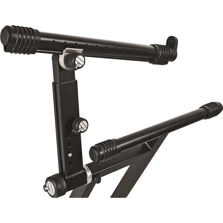 QUIKLOK QL742 Double braced 2 tier X-style keyboard stand - Quiklok QL742 Double Braced 2 Tier X-Style Keyboard Stand