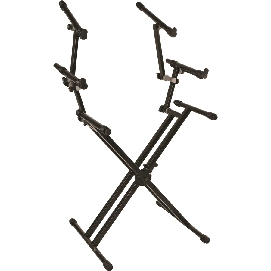 QUIKLOK QL723 ProSeries double braced 3 tier X-style keyboard stand - Quiklok QL723 Proseries Double Braced 3 Tier X-Style Keyboard Stand