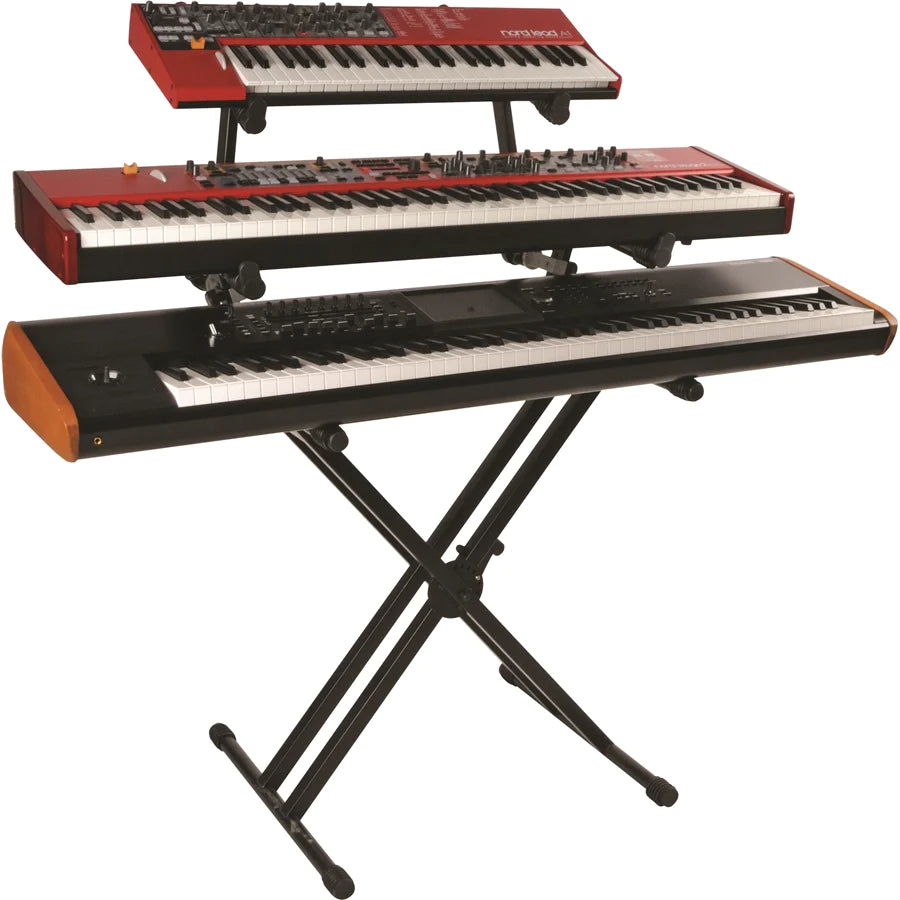 Proline PL403 3-Tier Double X-Braced Keyboard Stand – Heavy-Duty, Adjustable