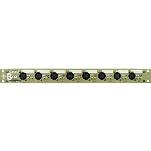 Radial OX8-r - Radial Engineering OX8-R Eight-Channel Three Way Mic Level Signal Splitter Jensen Transformers