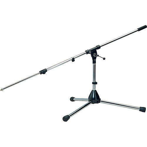 K&M 255-BLACK Stand Mic - K&M 255 Low Level Tripod Microphone Stand with Telescoping Boom - Height: 11.41" (290mm) (Black)