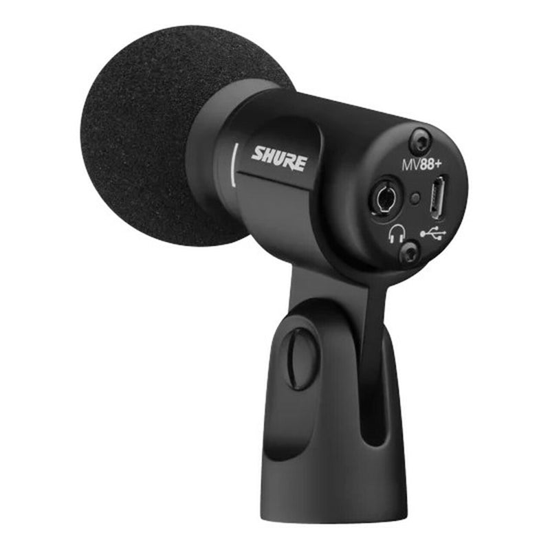 Shure MV88+STEREO-USB - Premium Stereo Condenser Mic w/USB-A & USB-C Cable