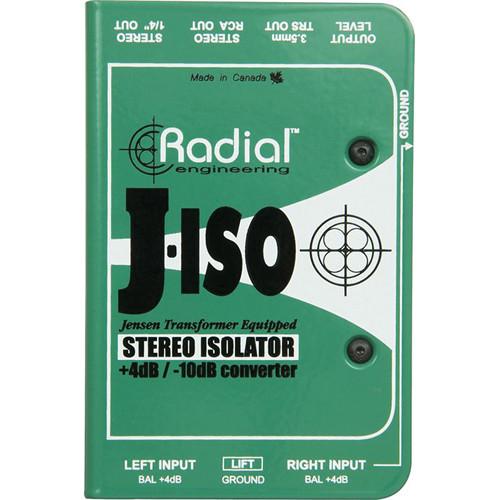 Radial J-Iso - Radial Engineering J-ISO Stereo 4 Db to -10 Db Converter w/ Jensen Transformers