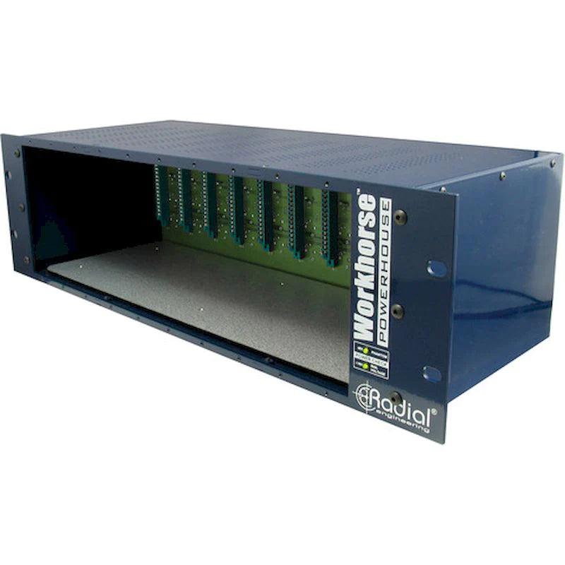 Radial Powerhouse - Radial Engineering POWERHOUSE 500 Series 10 Slot Power-Rack 19" 3RU, 1600 mA Power Supply