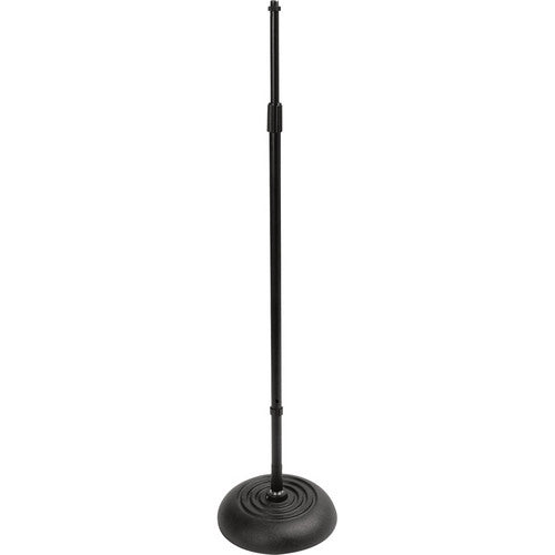 ON STAGE MS7201QTR - On-Stage MS7201QTR Quarter-Turn Round Base Threadless Microphone Stand (Black)