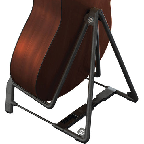 K&M 17580-BLACK Stand Guitar - K&M 17580 Heli 2 Acoustic Guitar Stand (Black)