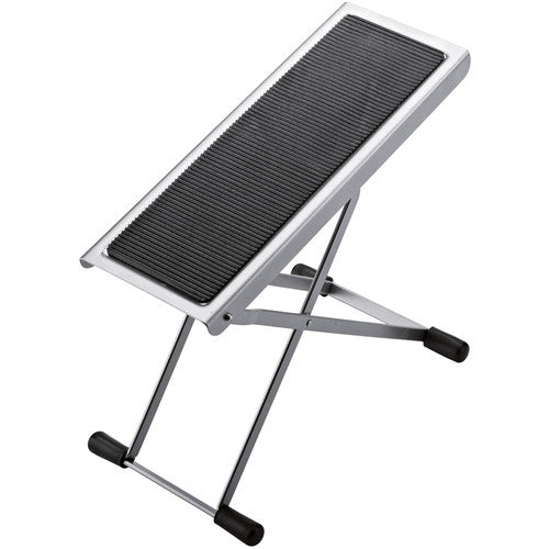 K&M 14670-NICKEL Stand Guitar - K&M 14670 Height-Adjustable Footrest (Nickel-Colored)