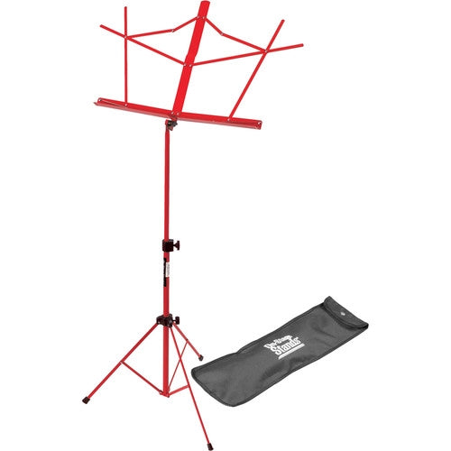 ON STAGE SM7222RB - On-Stage SM7122RB Compact Sheet Music Stand (Red, with Bag)