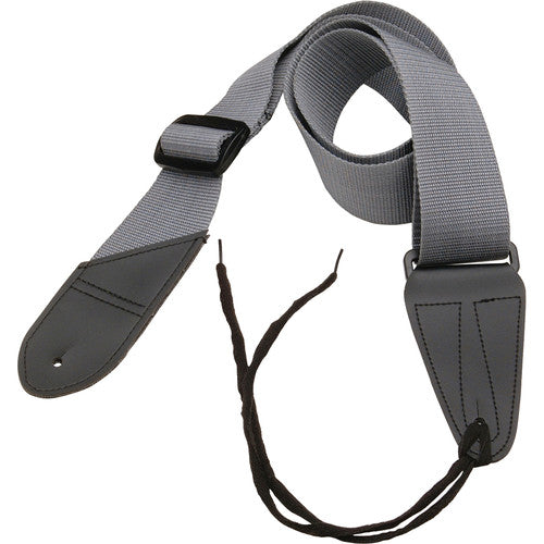 ON STAGE GSA10GR - On-Stage GSA10GR Guitar Strap with Leather Ends (31 to 52", Gray)