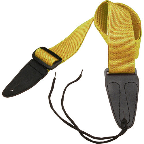 ON STAGE GSA10YW - On-Stage GSA10YW Guitar Strap with Leather Ends (31 to 52", Yellow)