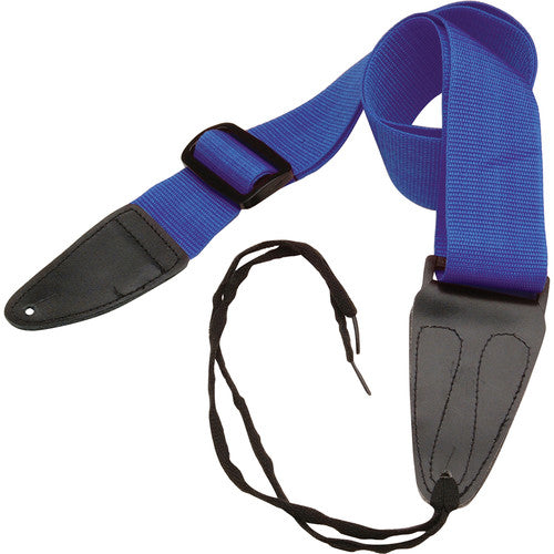 ON STAGE GSA10BL - On-Stage GSA10BL Guitar Strap with Leather Ends (31 to 52", Blue)