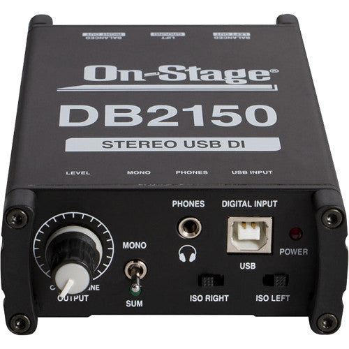 ON STAGE DB2150 - On-Stage DB2150 Stereo USB DAC - Direct Box