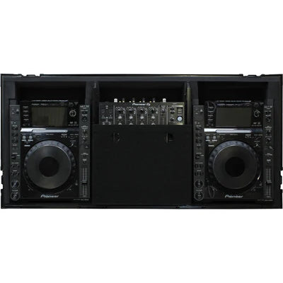 Odyssey FZGSL12CDJWRBL Case DJ Gear - Odyssey Black Label Universal CD/Digital Media Player DJ Coffin with Wheels