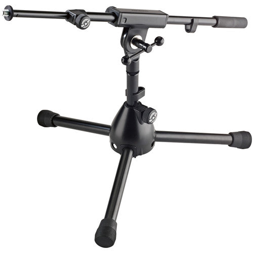 K&M 25950-BLACK Stand Mic - K&M 25950 REIN Low Level Tripod Microphone Stand with Telescoping Boom - Height: 11" (280mm) (Black)