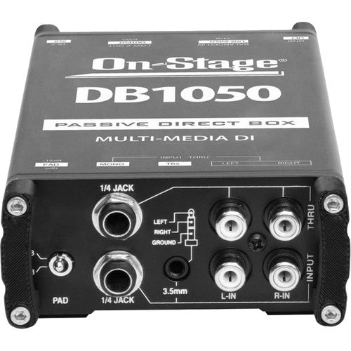 ON STAGE DB1050 - On-Stage DB1050 Passive Multimedia DI Box with Stereo-to-Mono Summing