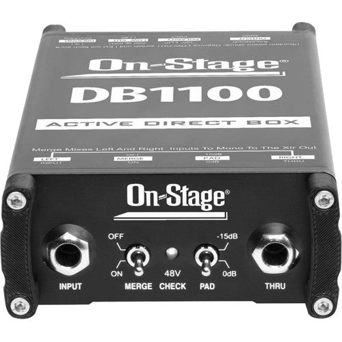 ON STAGE DB1100 - On-Stage DB1100 Active DI Box with Stereo-to-Mono Summing
