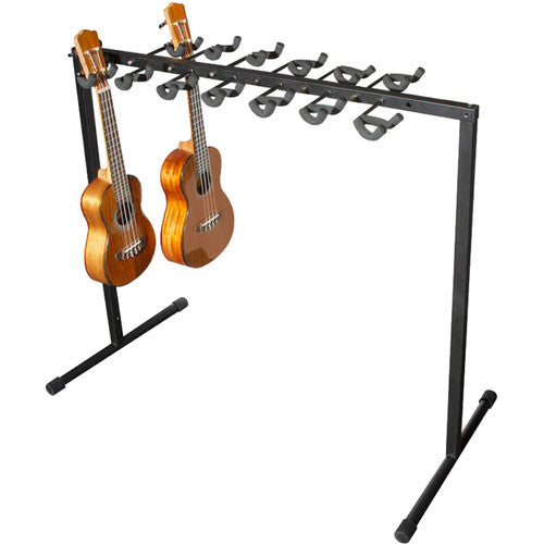 ON STAGE GS5012 - On-Stage 12-Space Ukulele Rack with Foam Holders