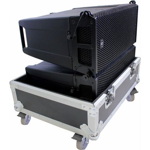 PROX-X-RCF-HDL6A LA X2W Speaker Road Case - Line Array Flight Case for 4 RCF HDL6-A HDL26-A Speakers W/Wheels