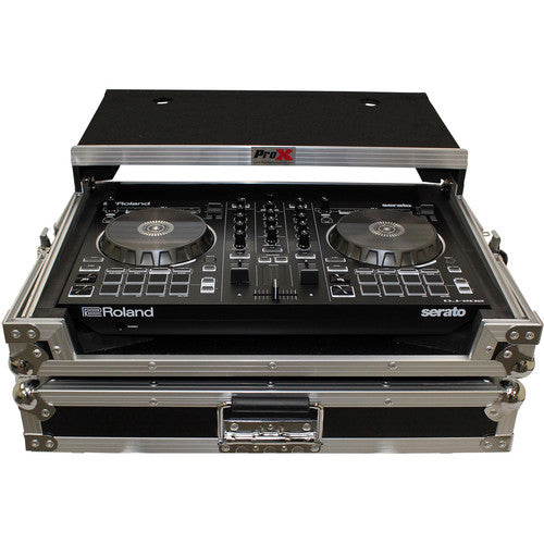 PROX-X-DJ202LT DJ Controller Road Case - Flight Case For Roland DJ-202 Digital Controller W-Laptop Shelf