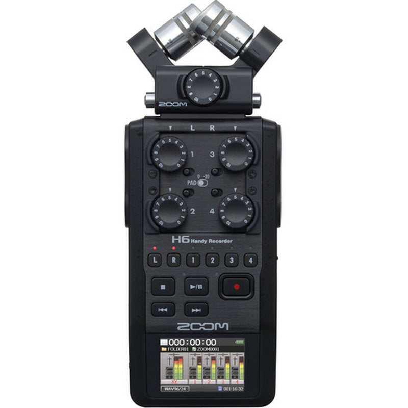 ZOOM H6AB - All Black 6-Input / 6-Track Portable Handy Recorder