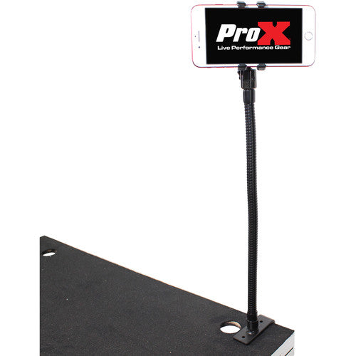 PROX-X-MOBICP18 Cell Hand Free Clip - Mobi Buddy Hands Free Mobile Device Clip Kit DJ Cellphone holder Selfie Stick Table Stand Tripod Clamp and Case