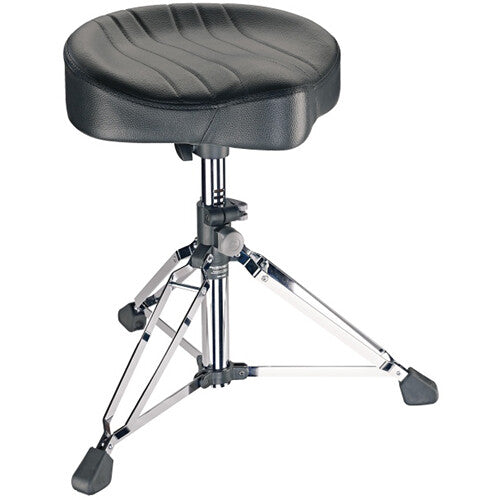 K&M 14000-CHROME - K&M 14000 Drummer's Throne Gomezz (Black and Chrome)