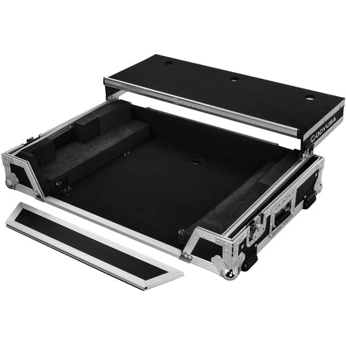 Odyssey FZGSRANEONEW1 Case DJ Gear -Odyssey Flight Zone Glide Style Flight Case for Rane One DJ Software Controller - Silver on Black