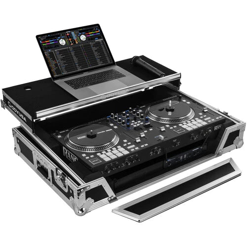 Odyssey FZGSRANEONEW1 Case DJ Gear -Odyssey Flight Zone Glide Style Flight Case for Rane One DJ Software Controller - Silver on Black