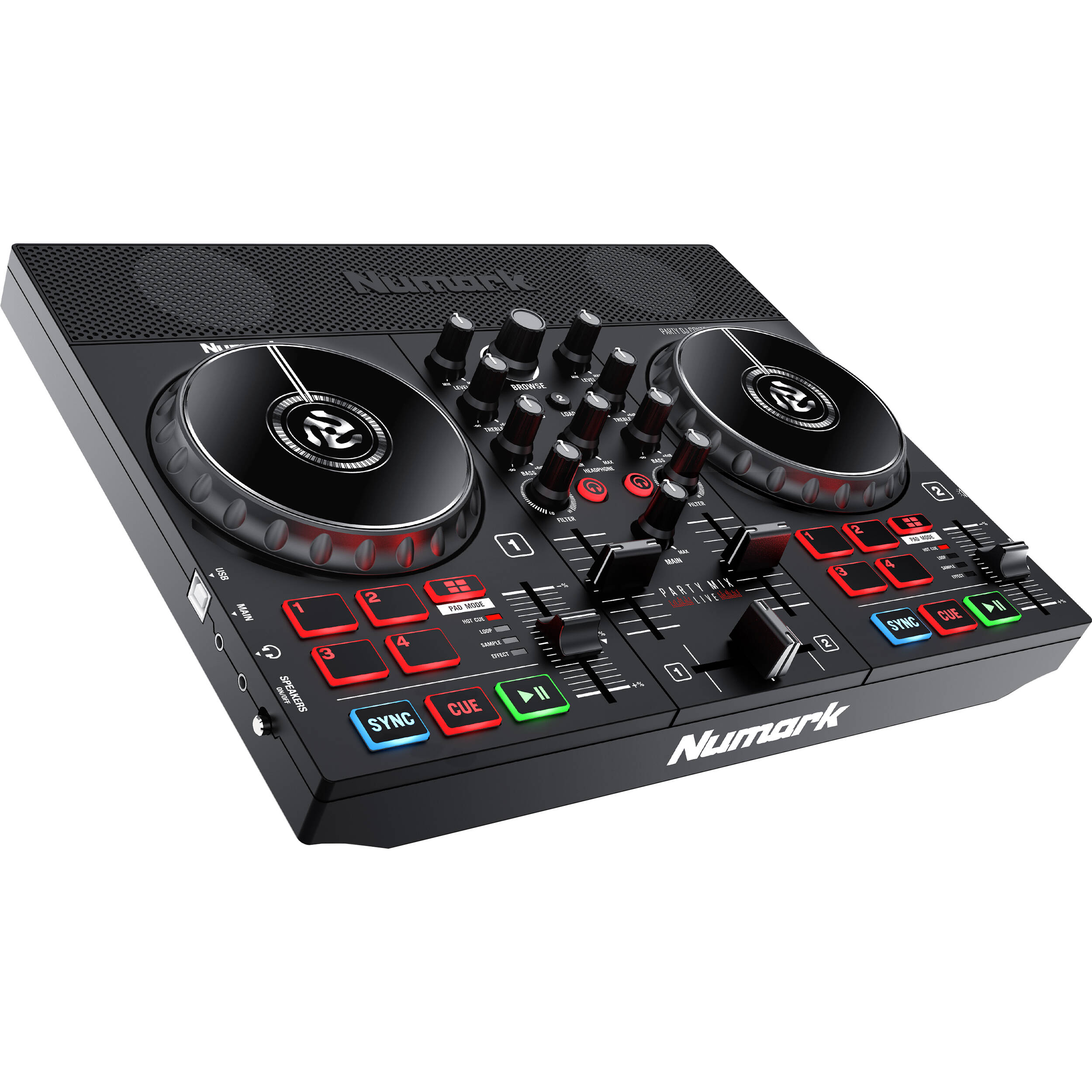 NUMARK PARTYMIX II LIVE - Controller with Built In Light Show and speakers