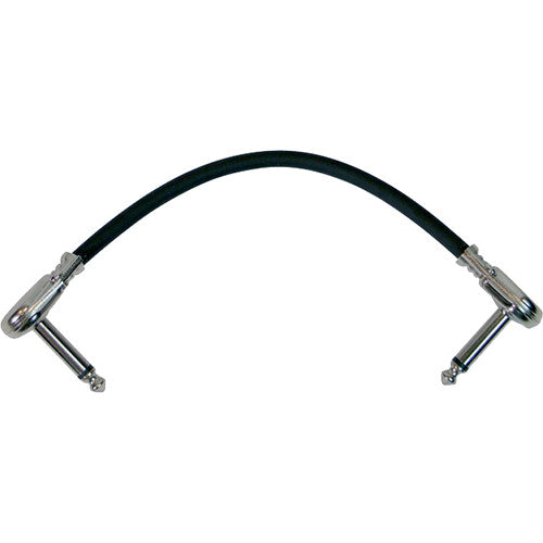 ON STAGE PC506B - On-Stage Patch Cable with 1/4" TS Pancake (Flat) Connectors (6")