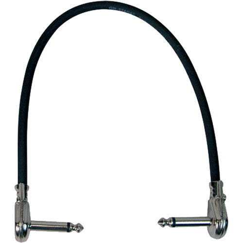ON STAGE PC512B - On-Stage Patch Cable with 1/4" TS Pancake (Flat) Connectors (1')