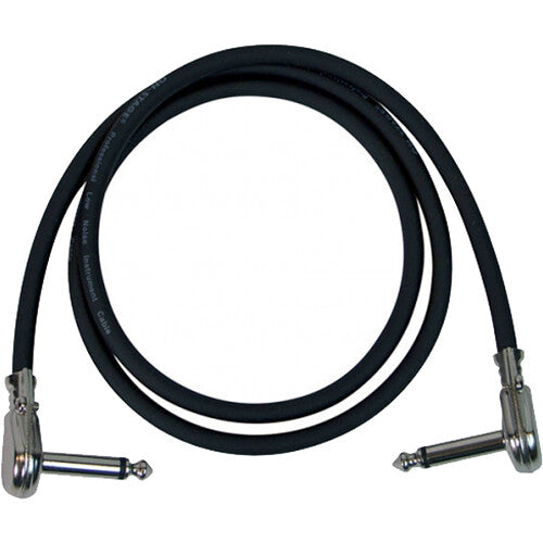 ON STAGE PC536B - On-Stage Patch Cable with 1/4" TS Pancake (Flat) Connectors (3')